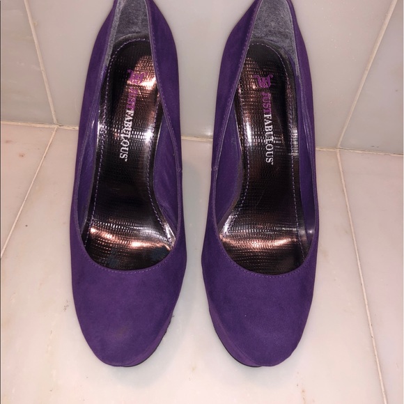 Purple platform pumps - Picture 2 of 3